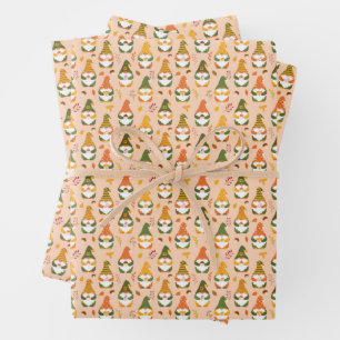 Autumn Gnomes in the Forest Pattern Wrapping Paper Sheets