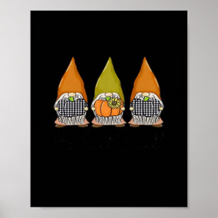 Autumn Gnomes With Pumpkins It’s Fall Y’all Hallow Poster
