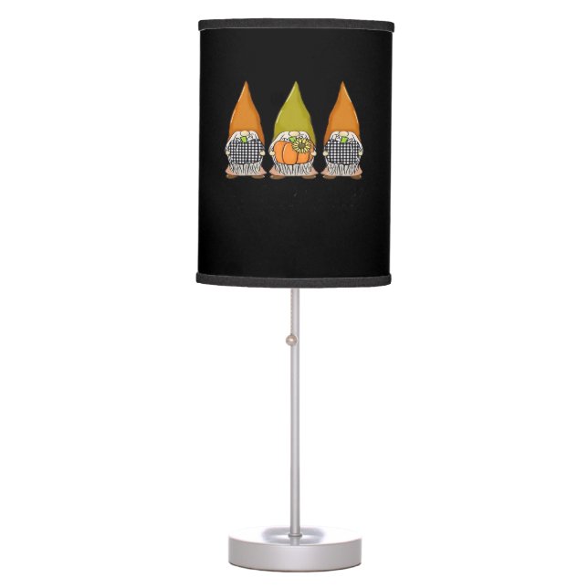Autumn Gnomes With Pumpkins It’s Fall Y’all Hallow Table Lamp (Front)