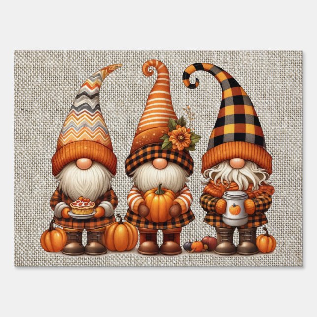 Autumn Gnomes Yard Sign (Front)