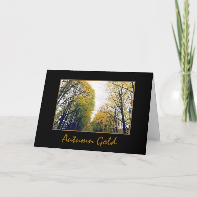 'Autumn Gold' Blank Greeting Card (Front)