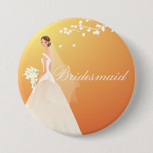 Autumn Gold Bride Bridesmaid Bride Party Button