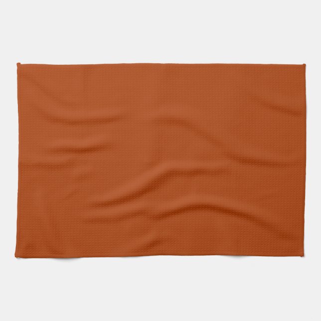 Autumn Gold Deep Rust Orange Color Only Towel (Horizontal)