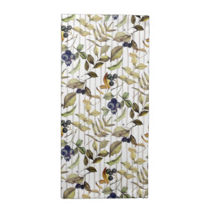 Autumn Gold Leaves & Berries Cloth Napkin