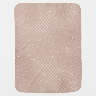 Autumn Gold Leaves: Floral Pattern Baby Blanket