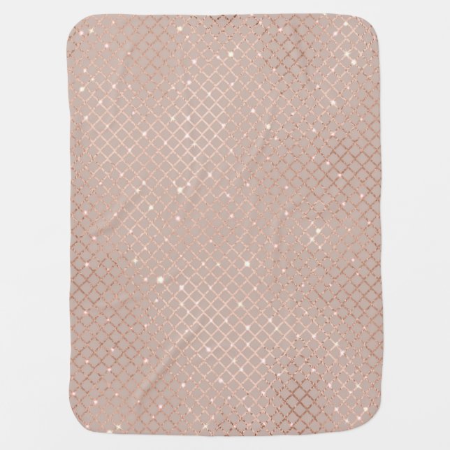 Autumn Gold Leaves: Floral Pattern Baby Blanket (Front)