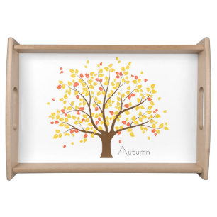 Autumn Gold Tree Serving Tray