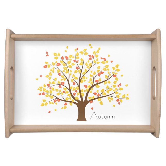 Autumn Gold Tree Serving Tray (Front)