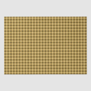 Autumn Golden Brown Gingham Tissue Paper