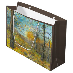 Autumn golden in an oak grove large gift bag