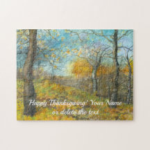 Autumn golden in an oak grove painting watercolor
