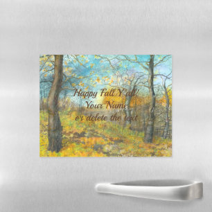 Autumn golden in an oak grove painting watercolor magnetic dry erase sheet