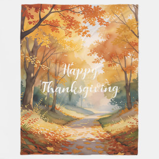 Autumn Golden Popular Thanksgiving Collection Fleece Blanket