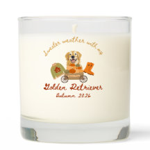 Autumn Golden Retriever Hygge Teakwood