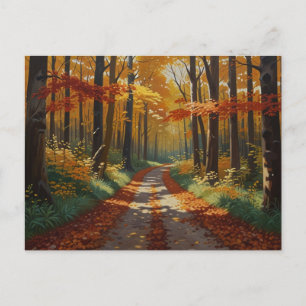 Autumn Golden WayPostcard Postcard