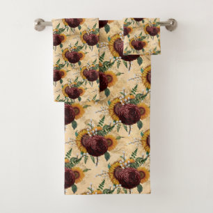 Autumn Gothic Victorian  Bath Towel Set