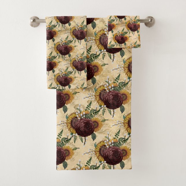 Autumn Gothic Victorian  Bath Towel Set (Insitu)