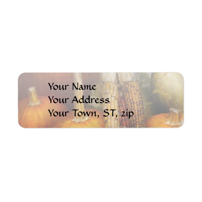 Autumn - Gourd - Pumpkins and Maize Label (Front)