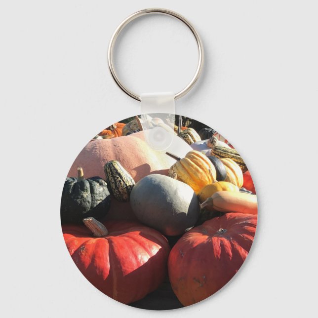Autumn Gourds and Pumpkin  Keychain (Front)