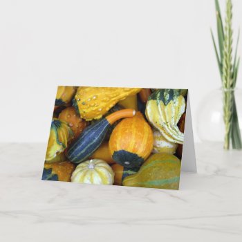 Autumn Gourds Card by llaureti at Zazzle
