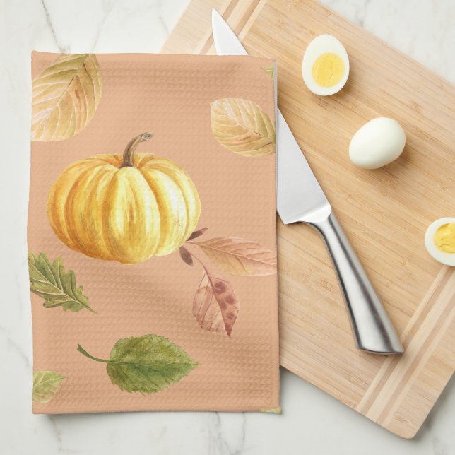 Autumn Gourds  Kitchen Towel (Quarter Fold)