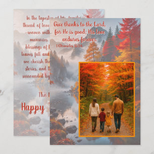 Autumn Grace – Faith & Family Thanksgiving Holiday Card