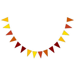 Autumn Gradient Theme Triangular  Bunting Flags