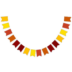 Autumn Gradient Theme Triangular Bunting Flags