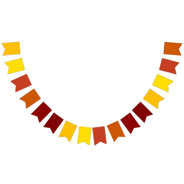 Autumn Gradient Theme Triangular  Bunting Flags (All)