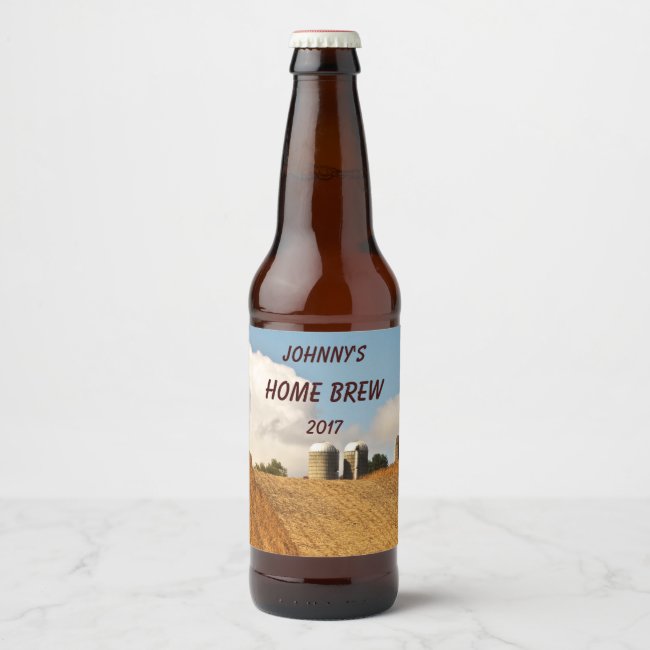 Autumn Grain Harvest Beer Label