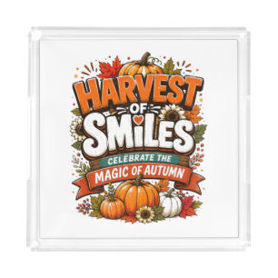 Autumn Graphic Tee Thanksgiving Shirt Cozy Fal Acrylic Tray
