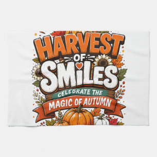 Autumn Graphic Tee Thanksgiving Shirt Cozy Fal Kitchen Towel