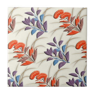 Autumn grasses japanese pattern ceramic tile