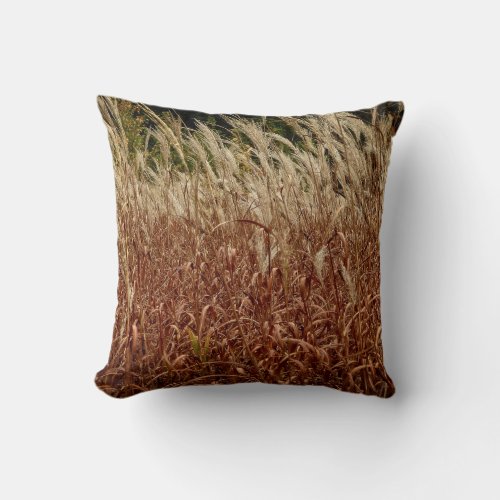 Autumn Grasses Throw Pillow