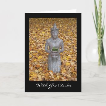 Autumn Gratitude Card - With Border by GoodThingsByGorge at Zazzle