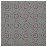 Autumn Gray Circle Pattern Fabric