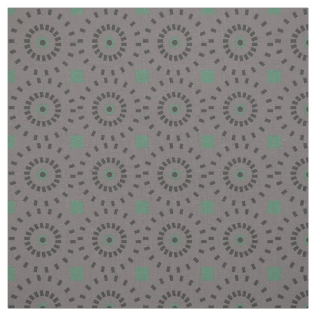 Autumn Gray Circle Pattern Fabric (Swatch)