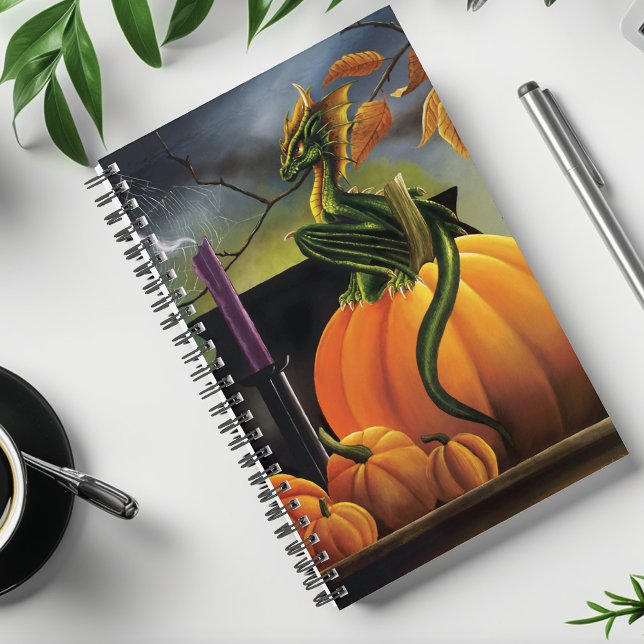 Autumn Green Dragon Pumpkin Halloween Fantasy Planner (Creator Uploaded)