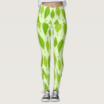 Autumn Green Leaves Leggings