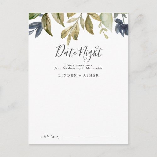 Autumn Greenery Date Night Idea Cards