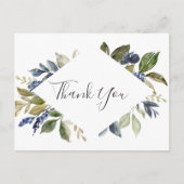 Autumn Greenery Thank You Postcard (Front)