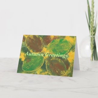 Autumn Greetings, Birch leaves, greeting cards