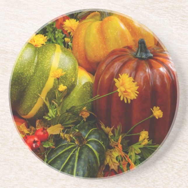 Autumn Grouping Drink Coaster (Front)