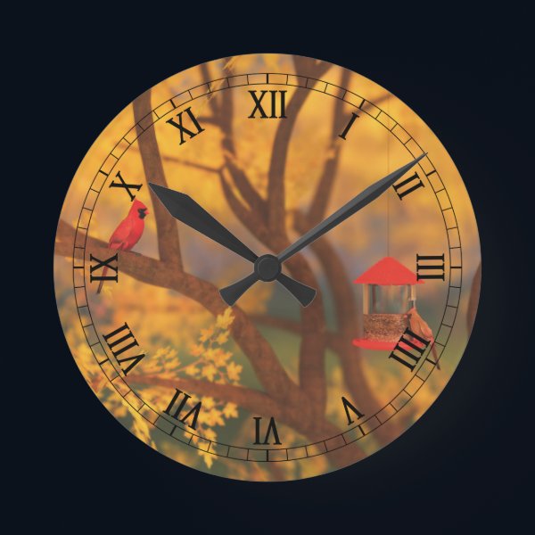 Autumn Guardian Clock