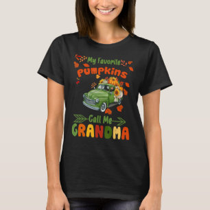 Autumn Halloween Fall My Favorite Pumpkin Call Me T-Shirt