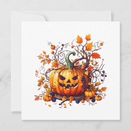 autumn Halloween funny pumpkin