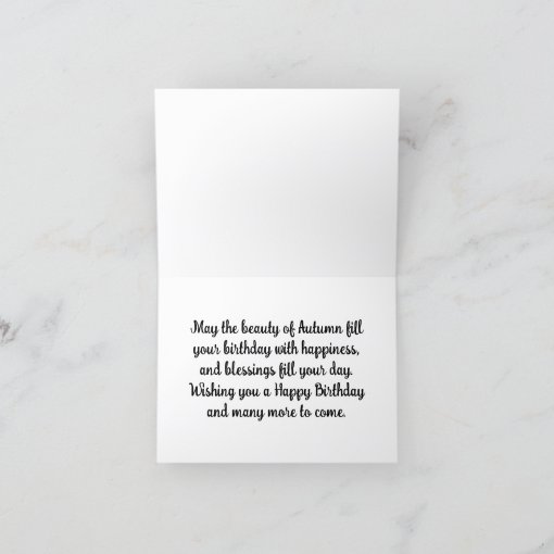 Autumn Happy Birthday Greeting Card | Zazzle