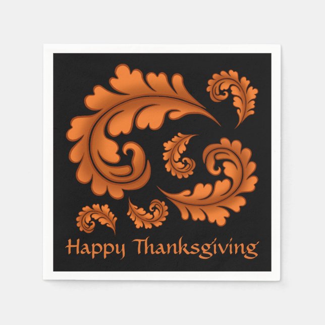Autumn Happy Thanksgiving Napkins (Front)