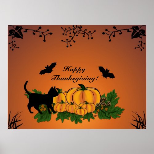 autumn Happy Thanksgiving  Poster