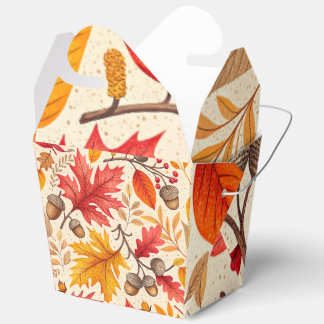 Autumn Harmony: A Colorful Fall Pattern Favor Boxes